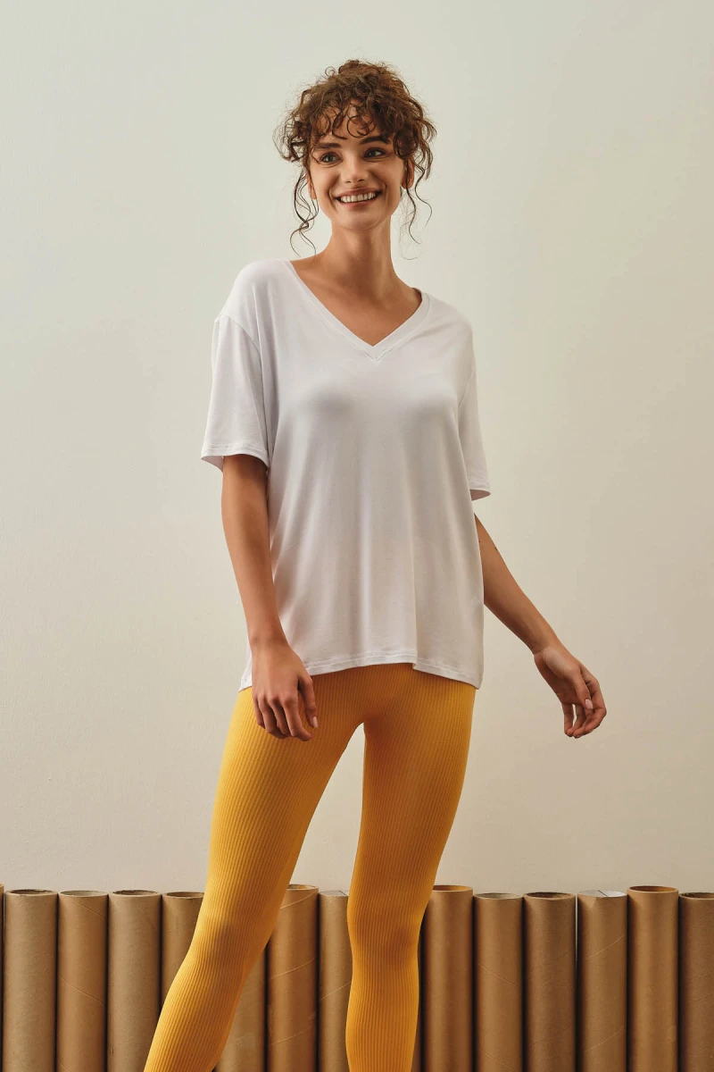 Women's White Modal Tee — view 2