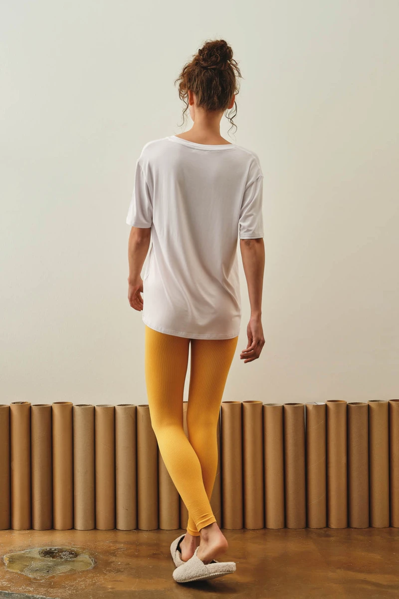 Women's White Modal Tee — view 4