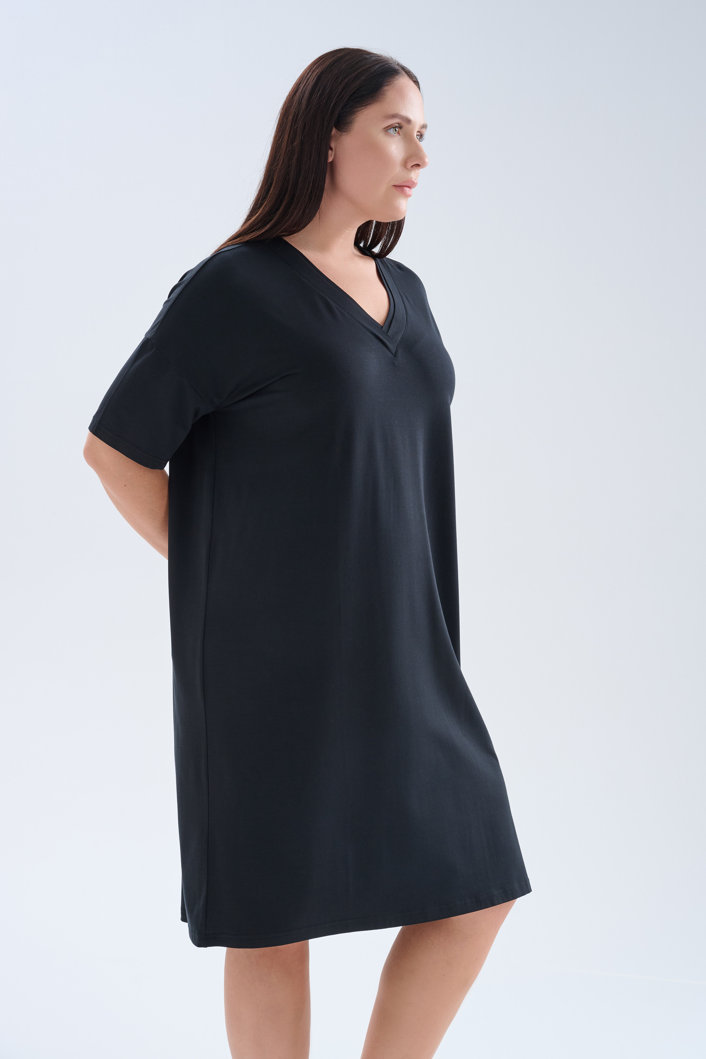 Women's Black Modal Dress — view 3