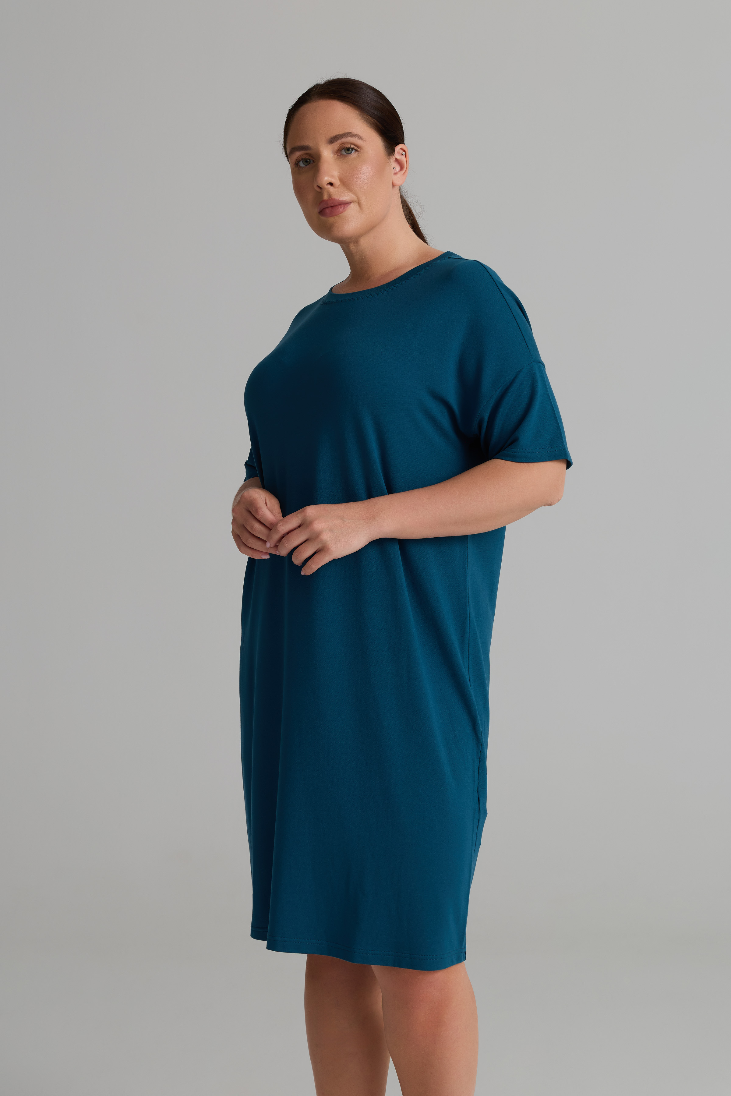 Women's Blue Modal Dress — view 3