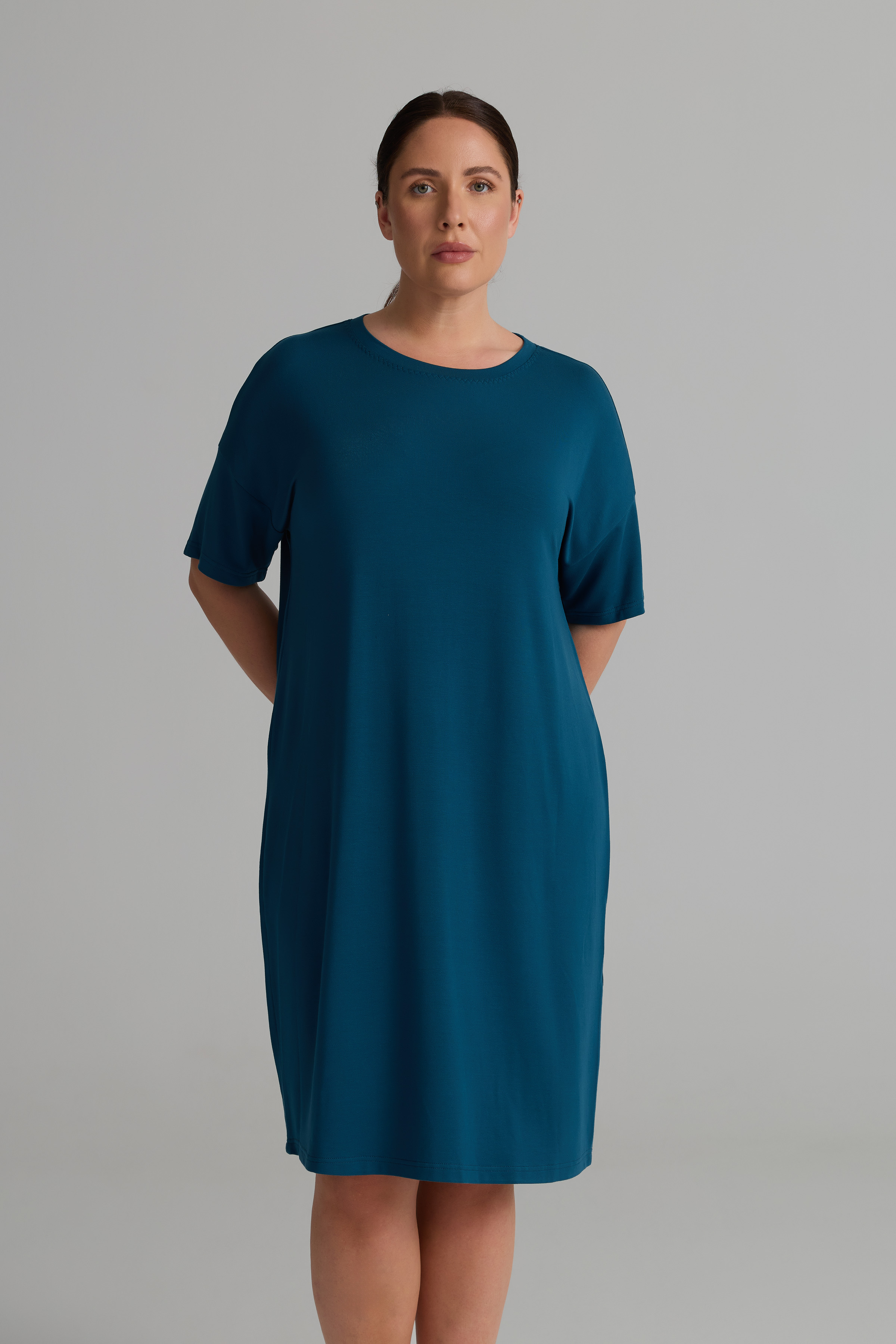 Women's Blue Modal Dress — view 4