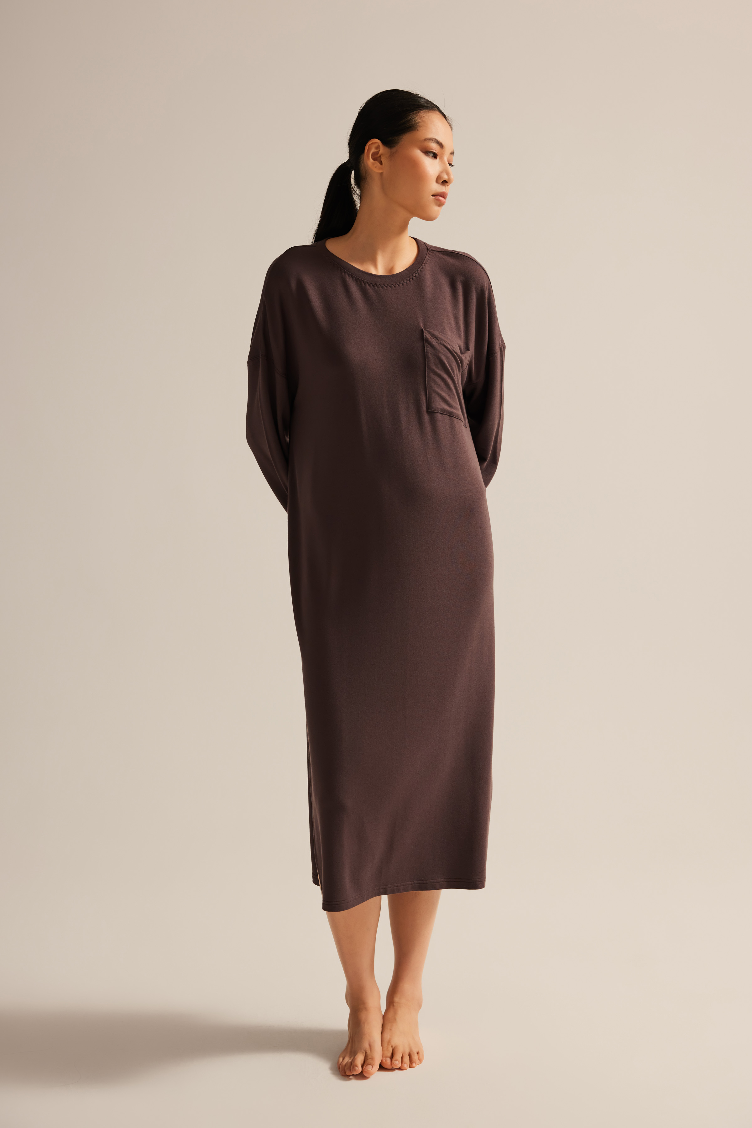 Women's Brown Modal Dress — view 1