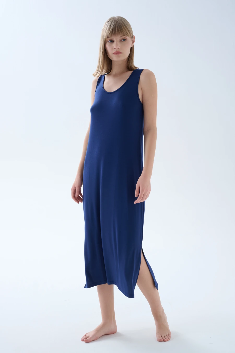 Women's Navy Modal Dress — view 1