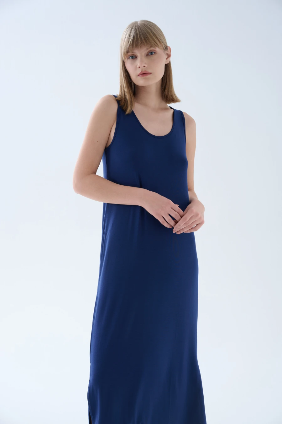 Women's Navy Modal Dress — view 3