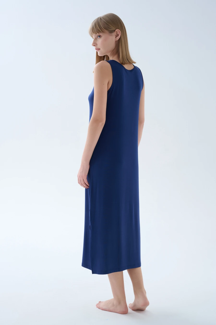 Women's Navy Modal Dress — view 4