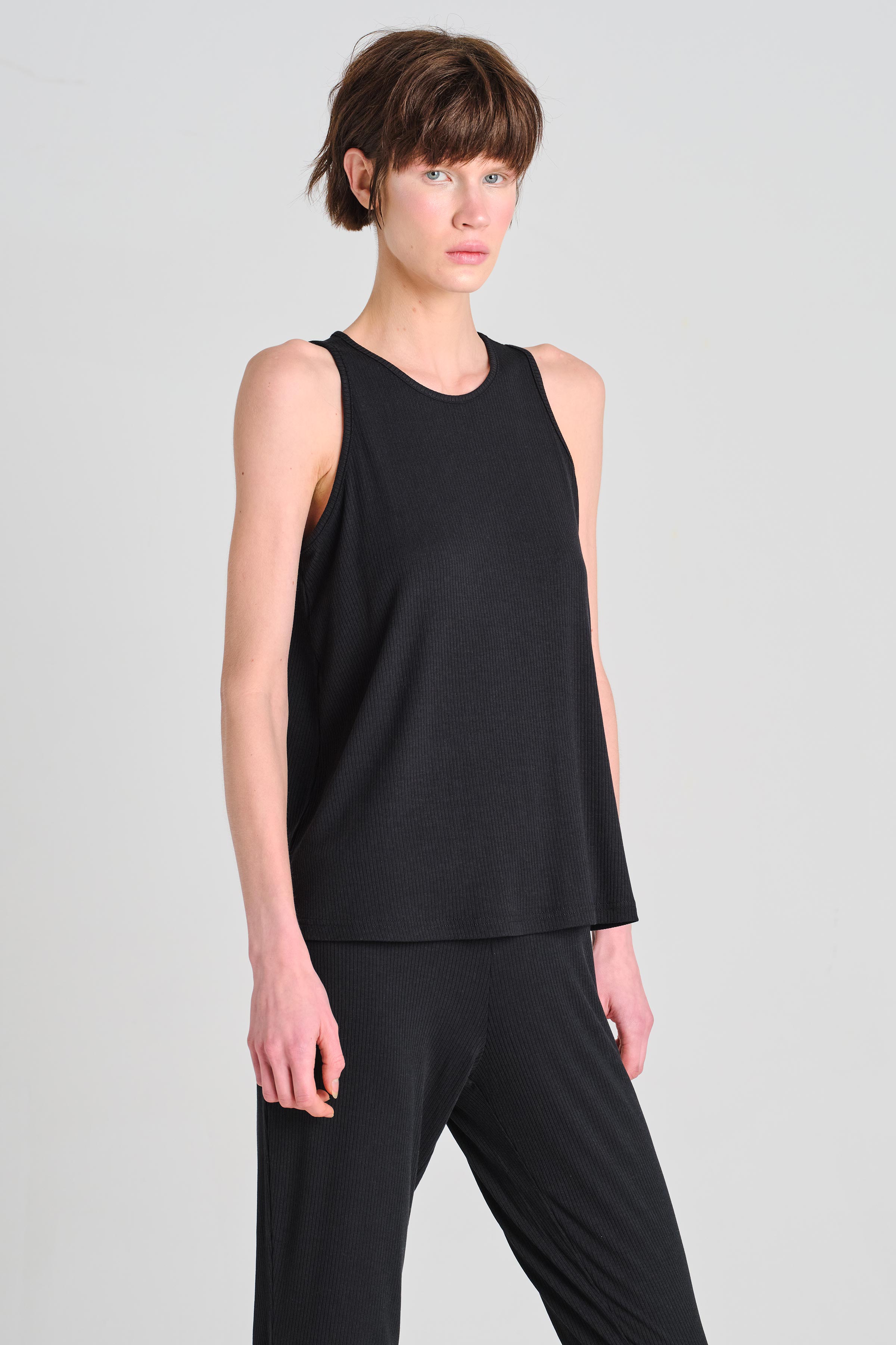 Women's Black Modal Pajama Set — view 4