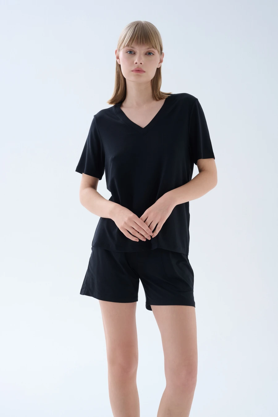 Women's Black Modal Tee — view 1