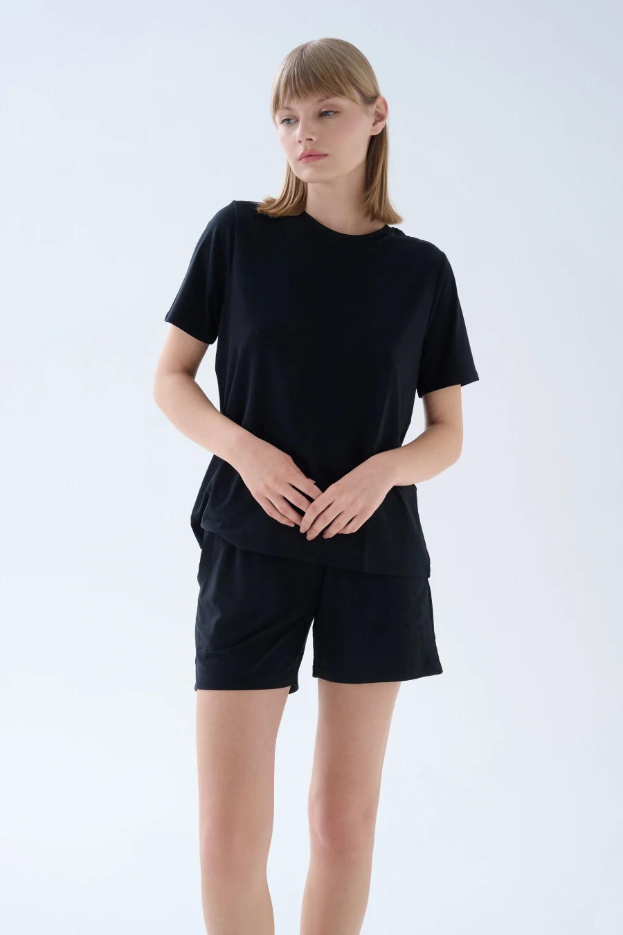 Women's Black Modal Tee — view 1