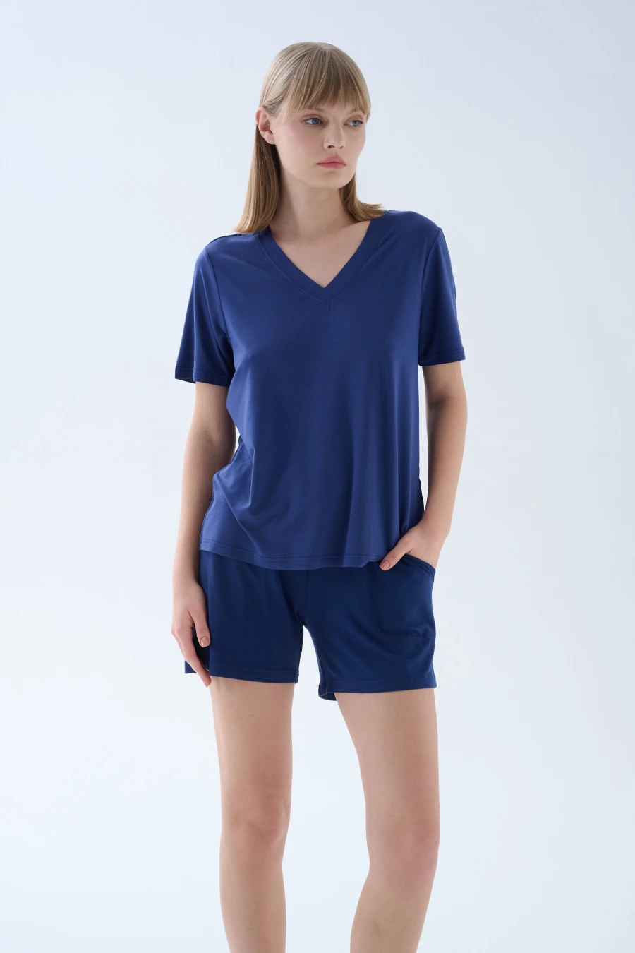 Women's Navy Modal Tee — view 2
