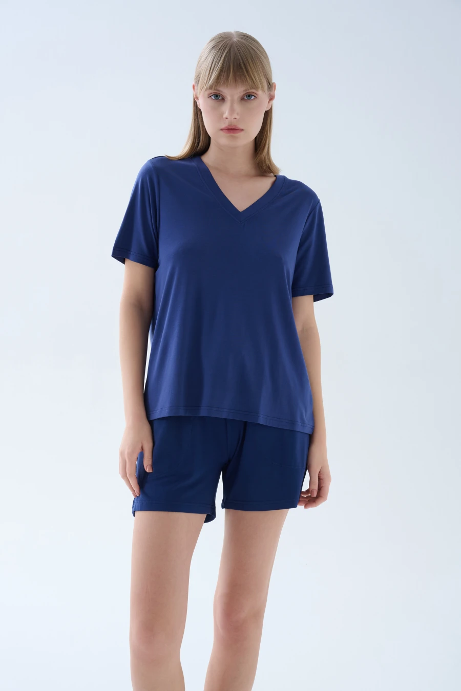 Women's Navy Modal Tee — view 4