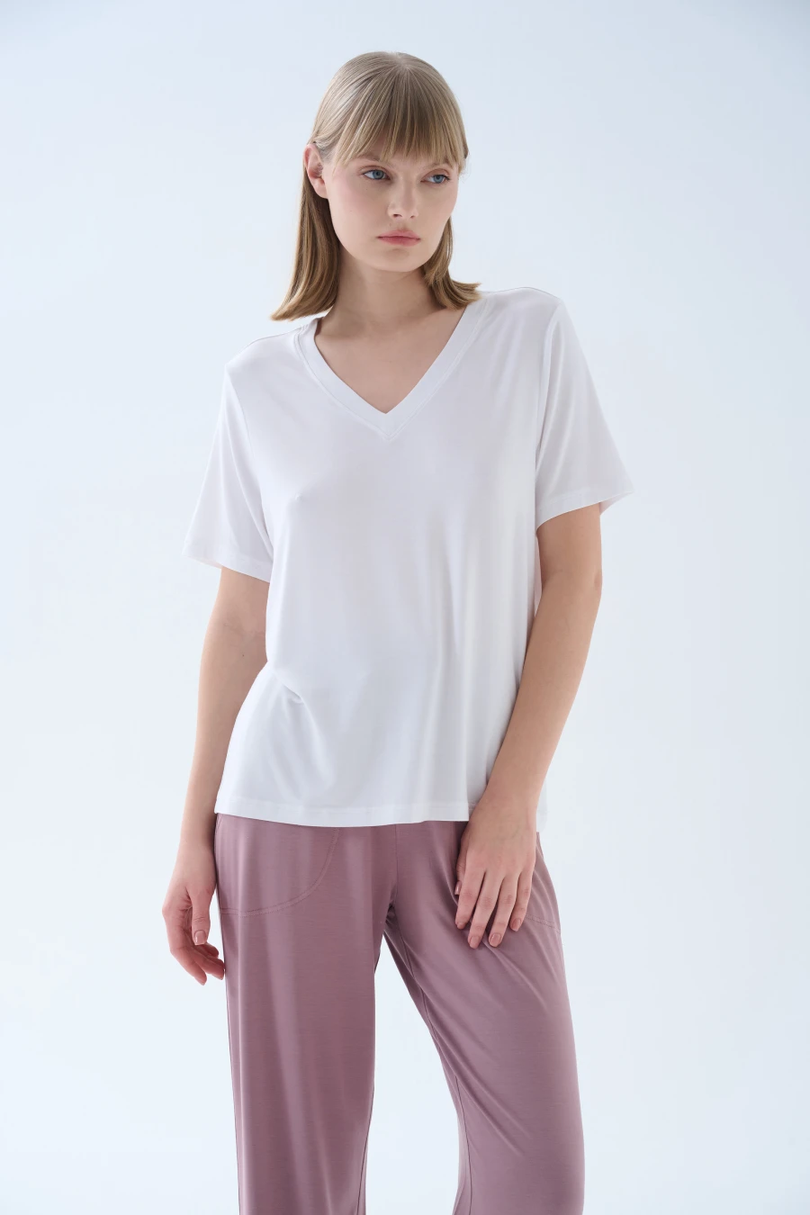 Women's White Modal Tee — view 1
