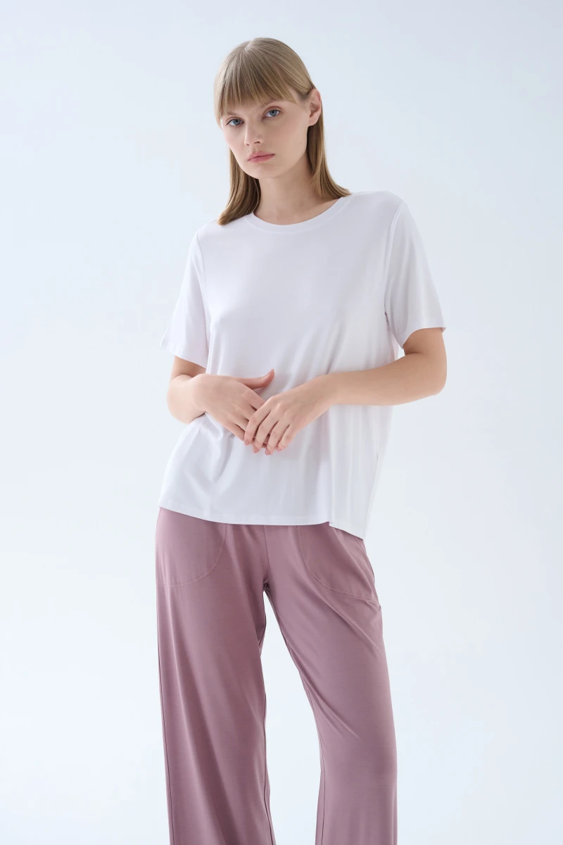Women's White Modal Tee — view 2