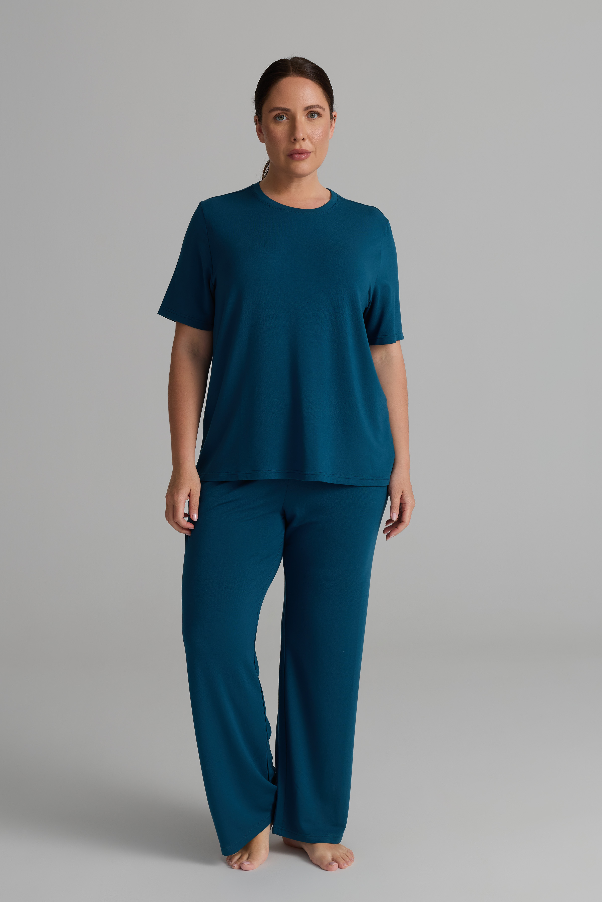 Women's Blue Modal Trousers — view 2