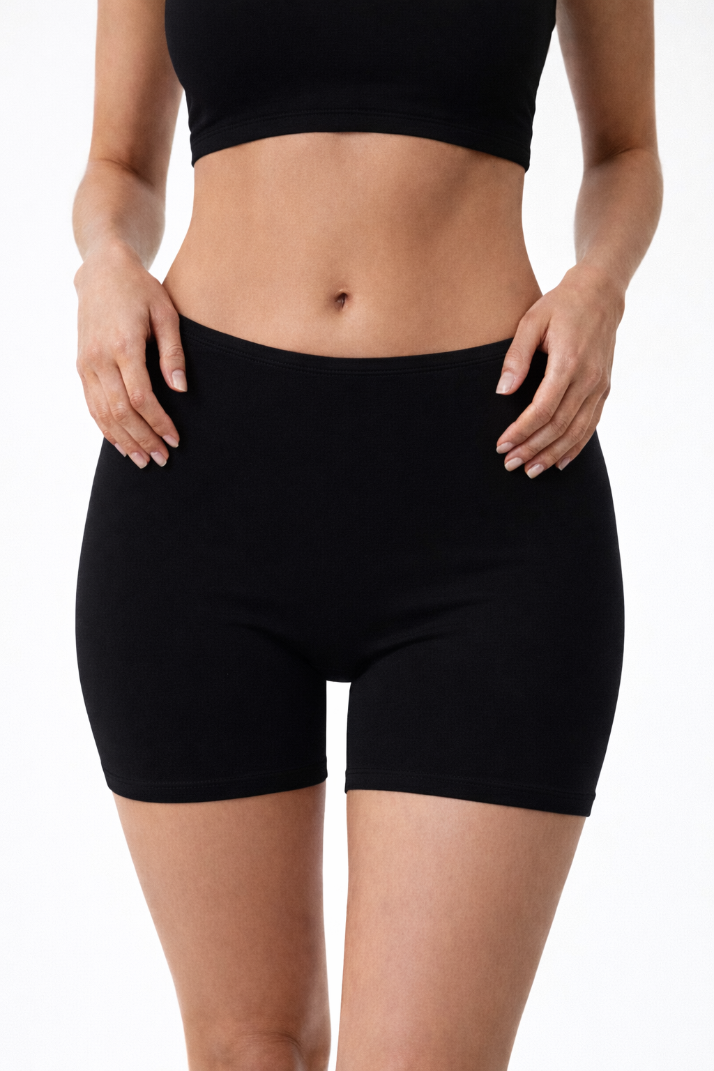 Women's Black Cotton Boxer — view 1