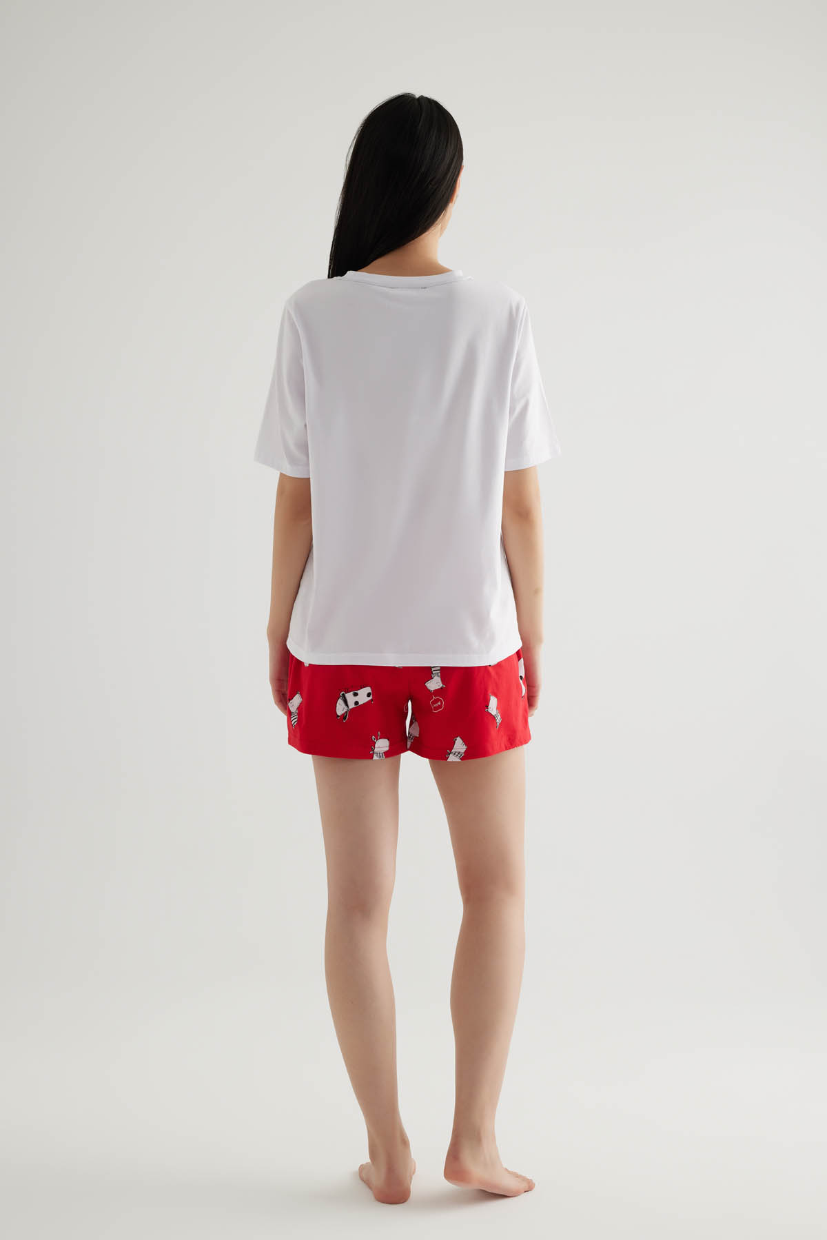 Women's White Cotton Pajama Top — view 4