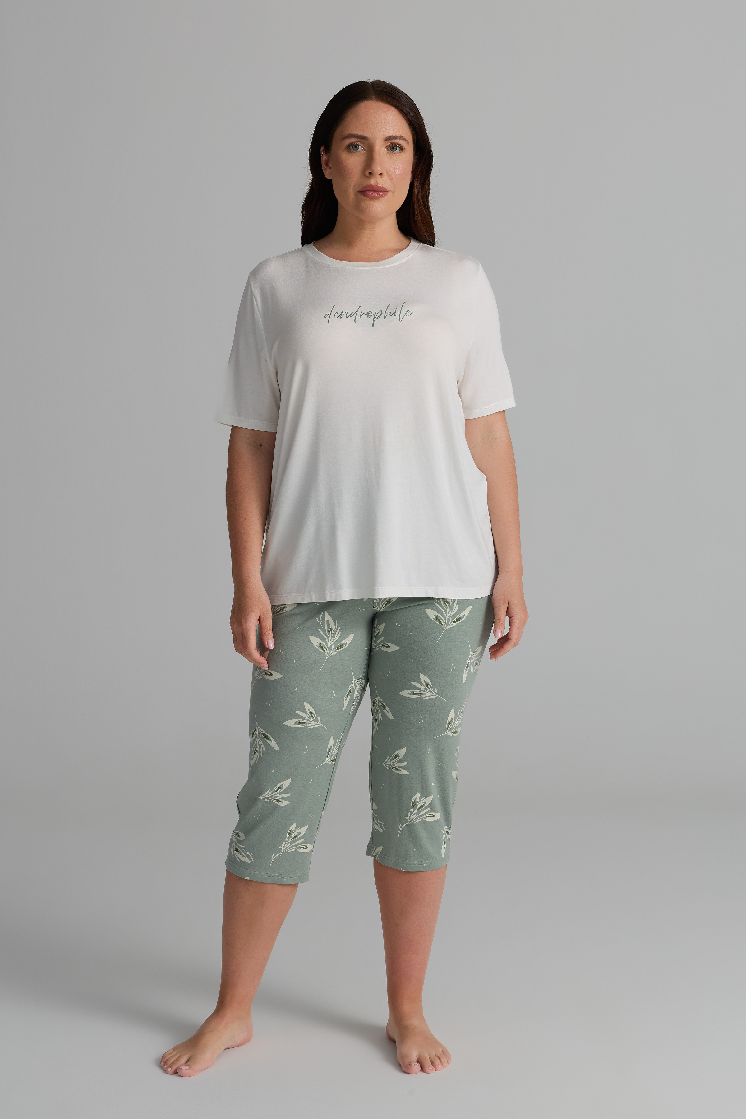 Women's Ecru Viscose Pajama Set — view 1