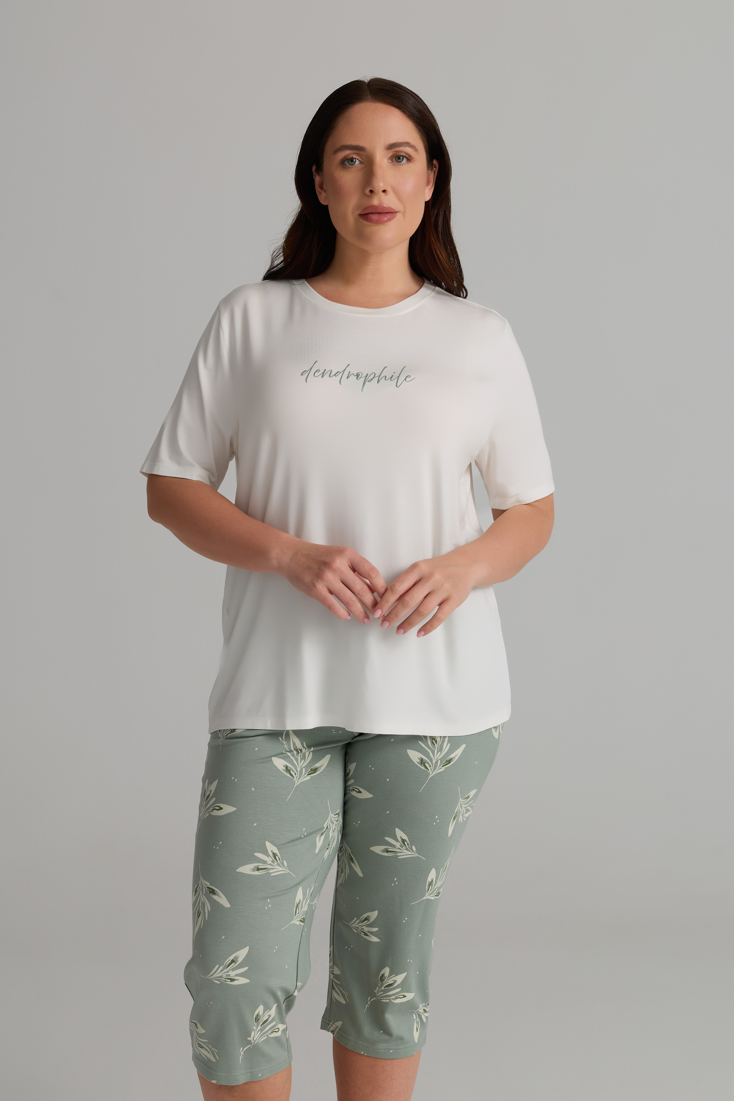 Women's Ecru Viscose Pajama Set — view 3