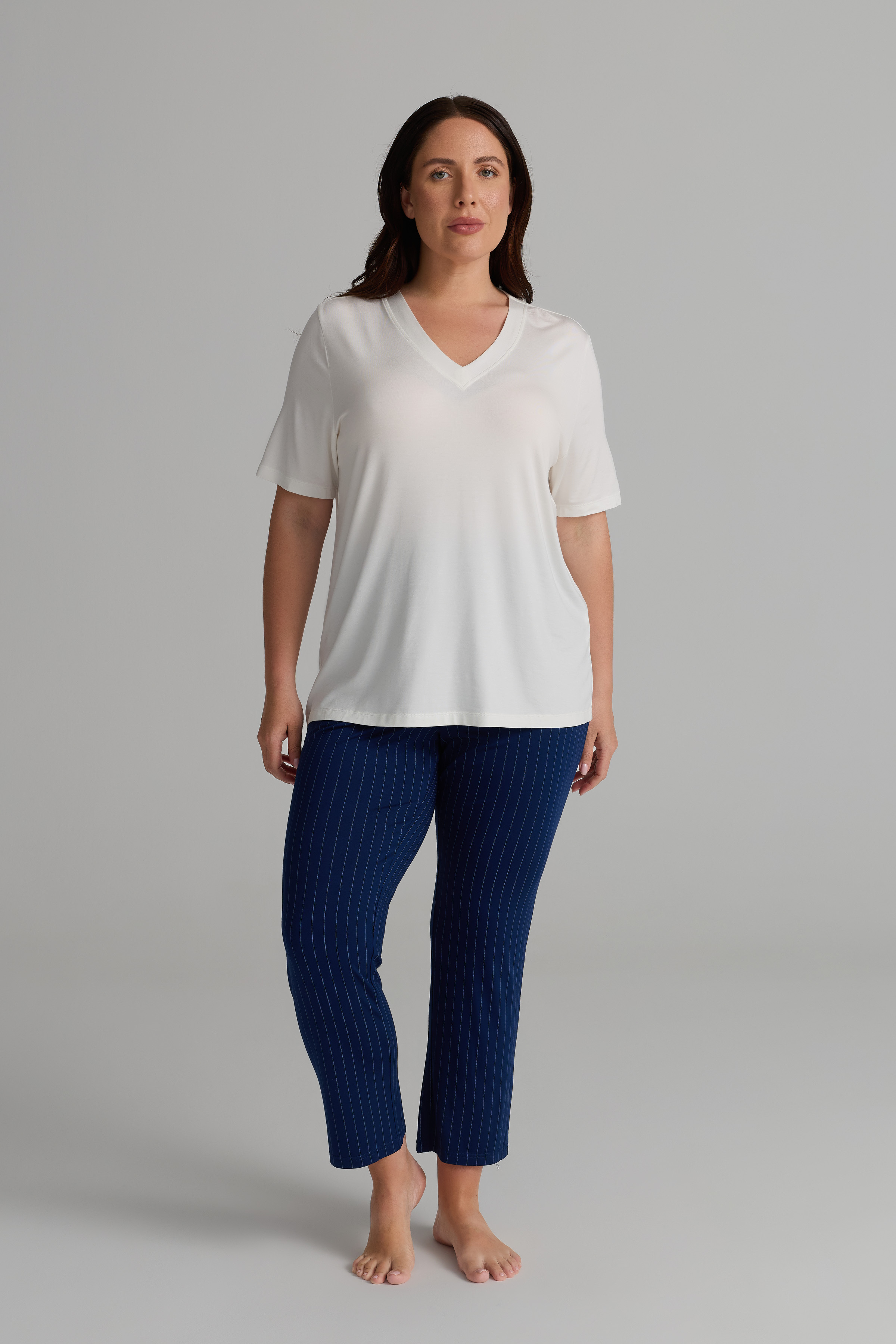 Women's Ecru Viscose Pajama Set — view 1
