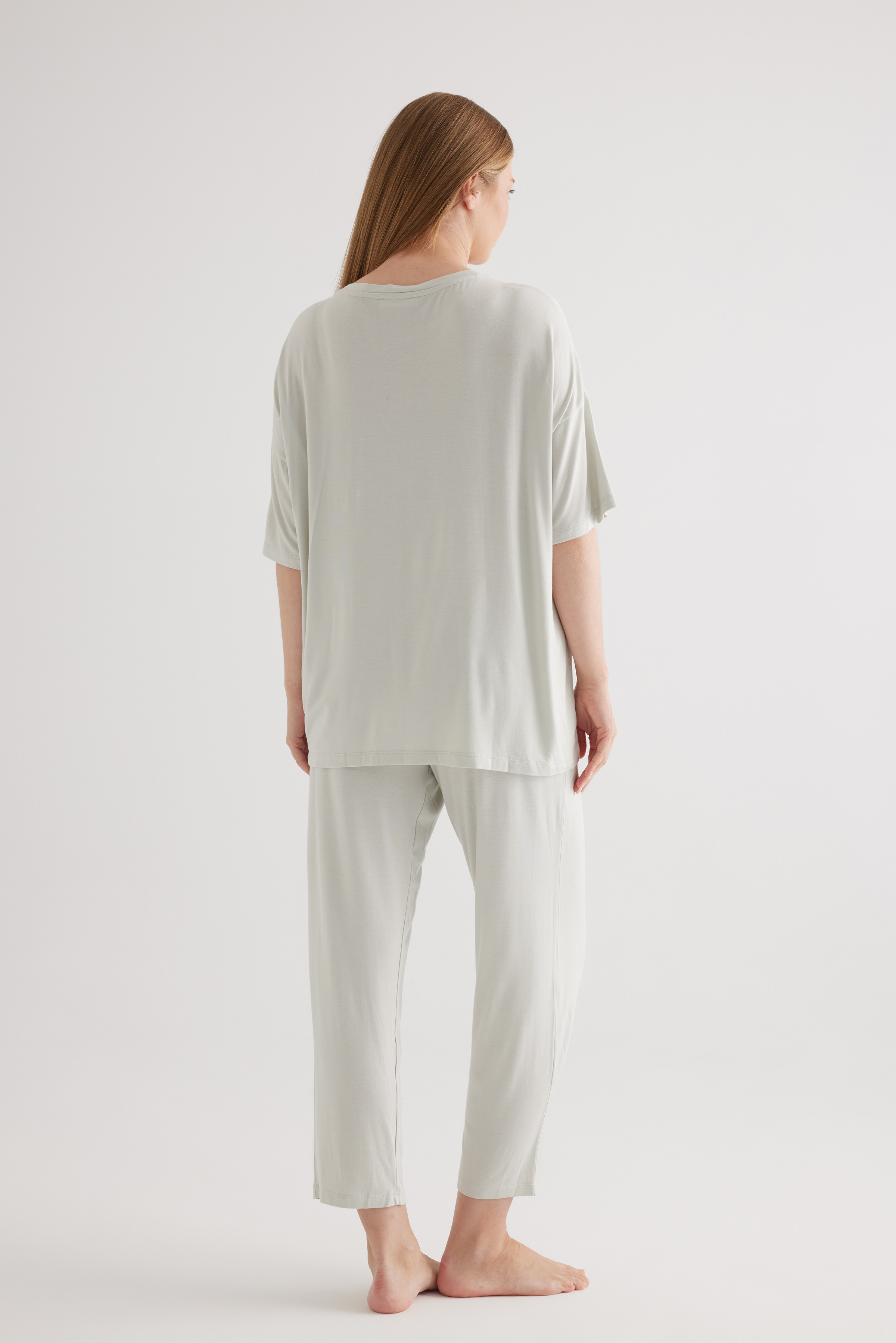 Women's Green Viscose Pajama Set — view 4