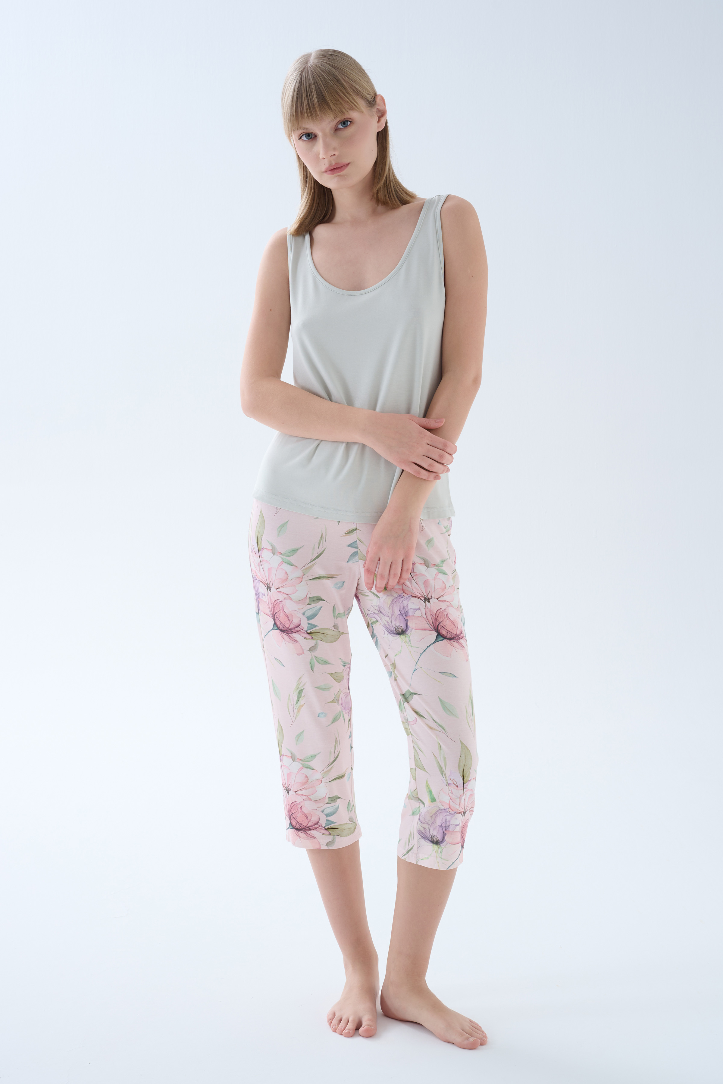 Women's Green Viscose Pajama Set — view 1