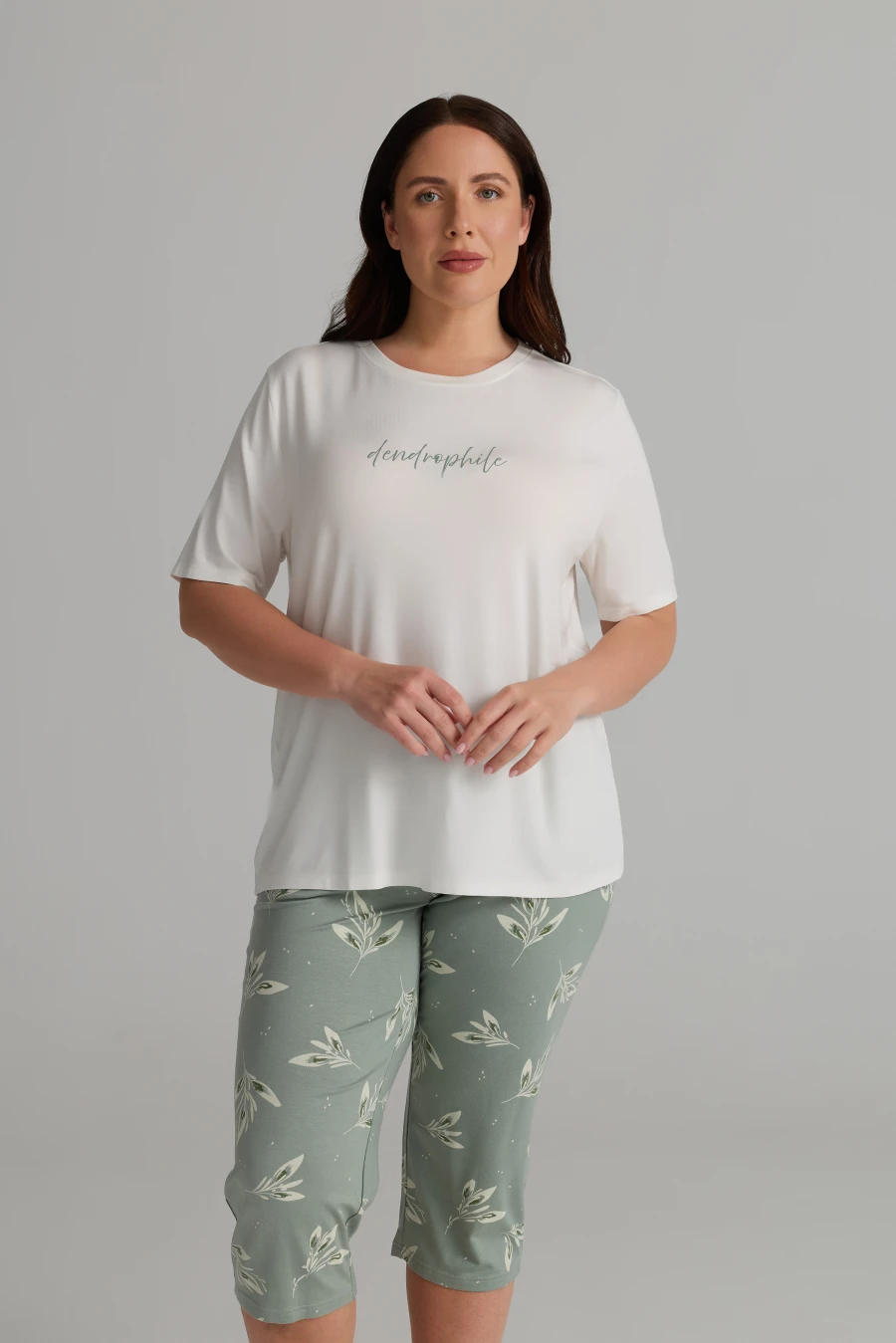 Women's Ecru Viscose Pajama Top — view 1